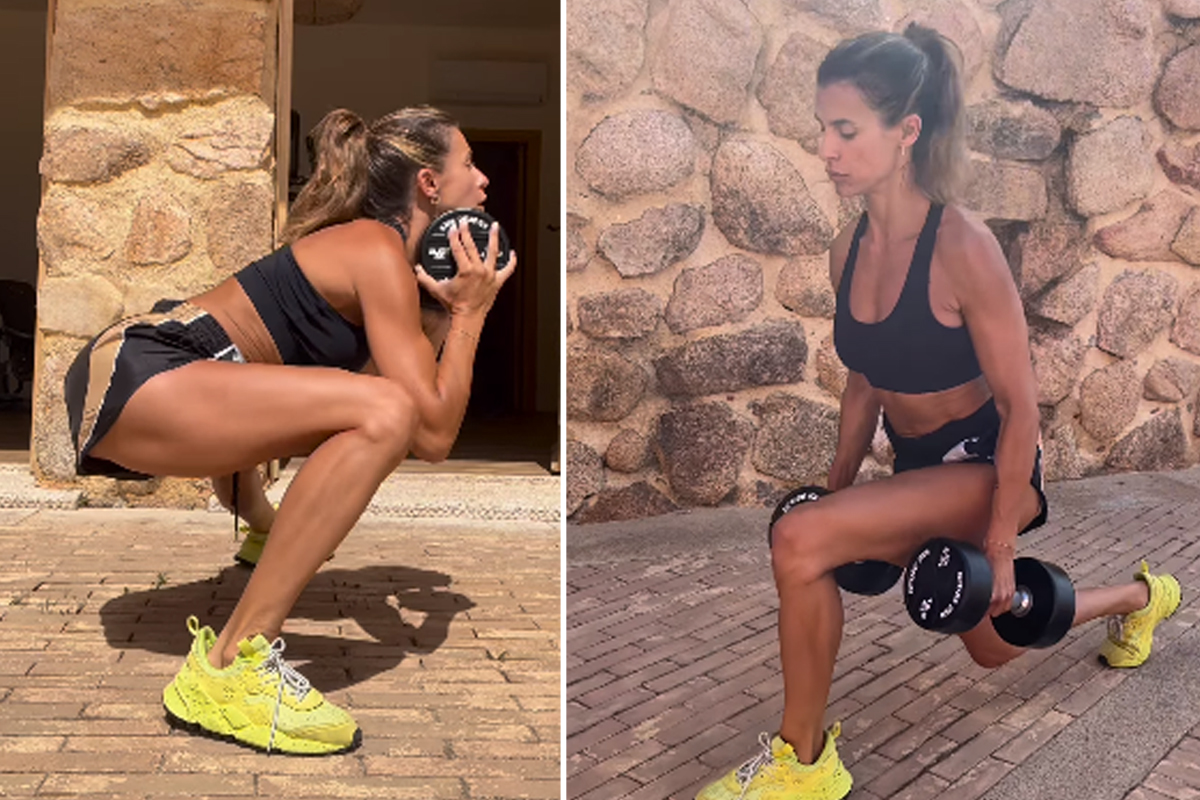 Elisabetta Canalis, allenamenti durissimi (Instagram littlecrumb_) Elisabetta Canalis, allenamenti durissimi (Instagram littlecrumb_)