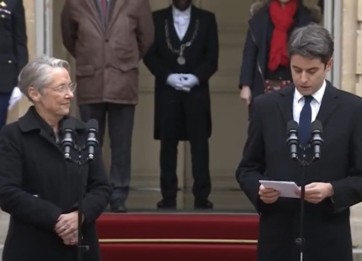 Elisabeth Bourne e Gabriel Attal