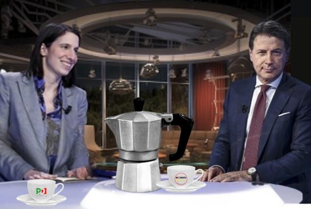 Elly Schlein e Giuseppe Conte Elly Schlein e Giuseppe Conte