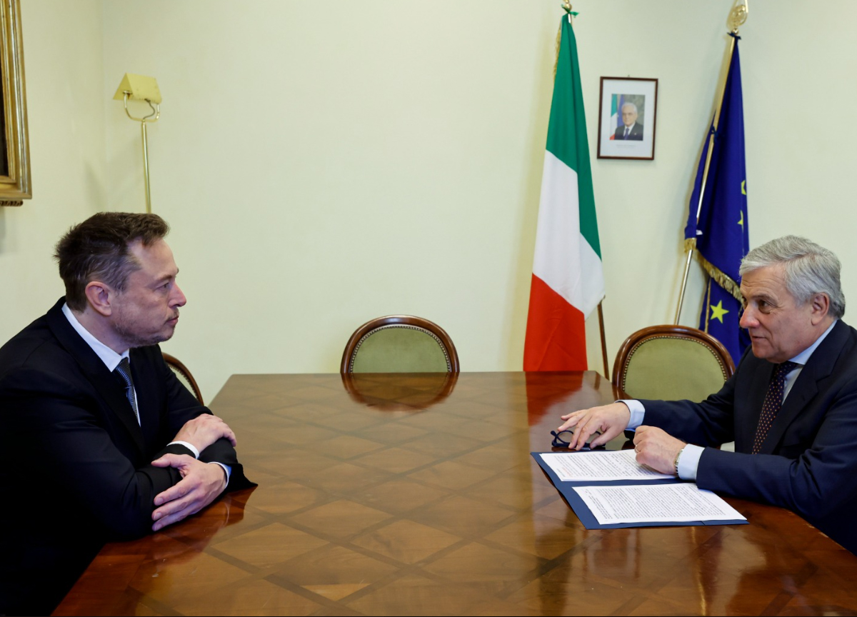 Elon Musk and Antonio Tajani