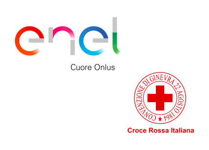 enel cuore, croce rossa italiana loghi