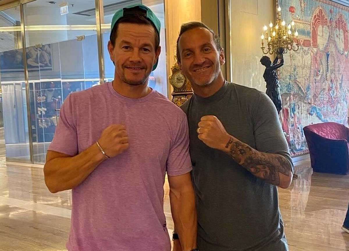Fabrizio Iacorossi con l'attore Mark Wahlberg Fabrizio Iacorossi con l'attore Mark Wahlberg