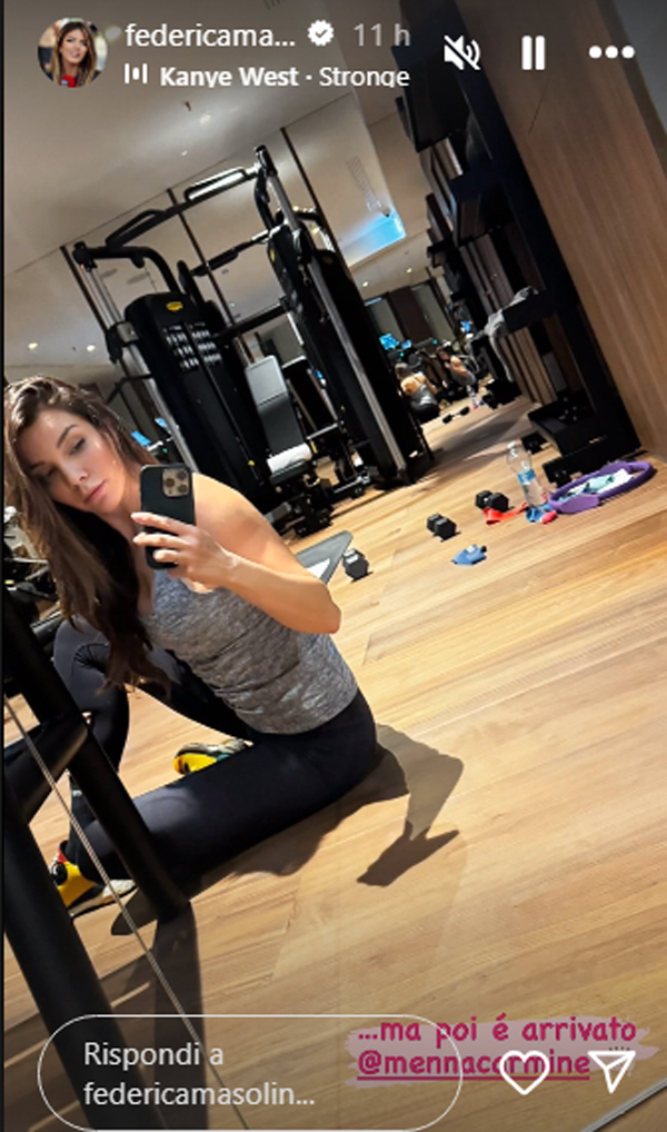 federica masolin selfie palestra
