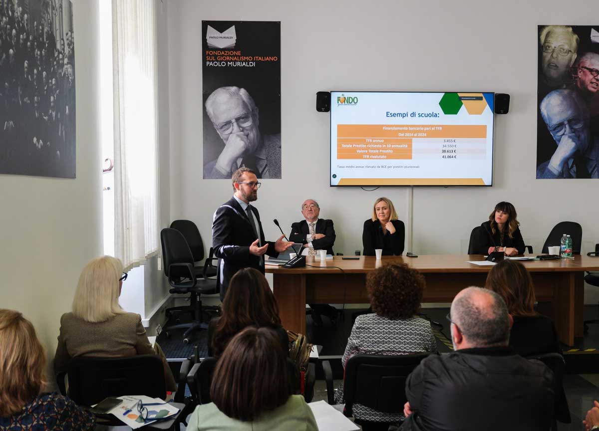La riunione con il Fondo giornalisti La riunione con il Fondo giornalisti