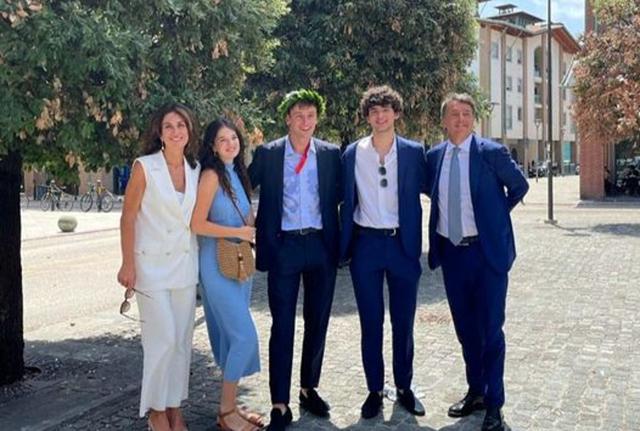 Matteo Renzi alla laurea del figlio Francesco Matteo Renzi alla laurea del figlio Francesco