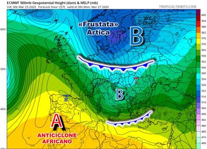 Meteo, "frustata" artica sull'Italia con piogge, neve e freddo