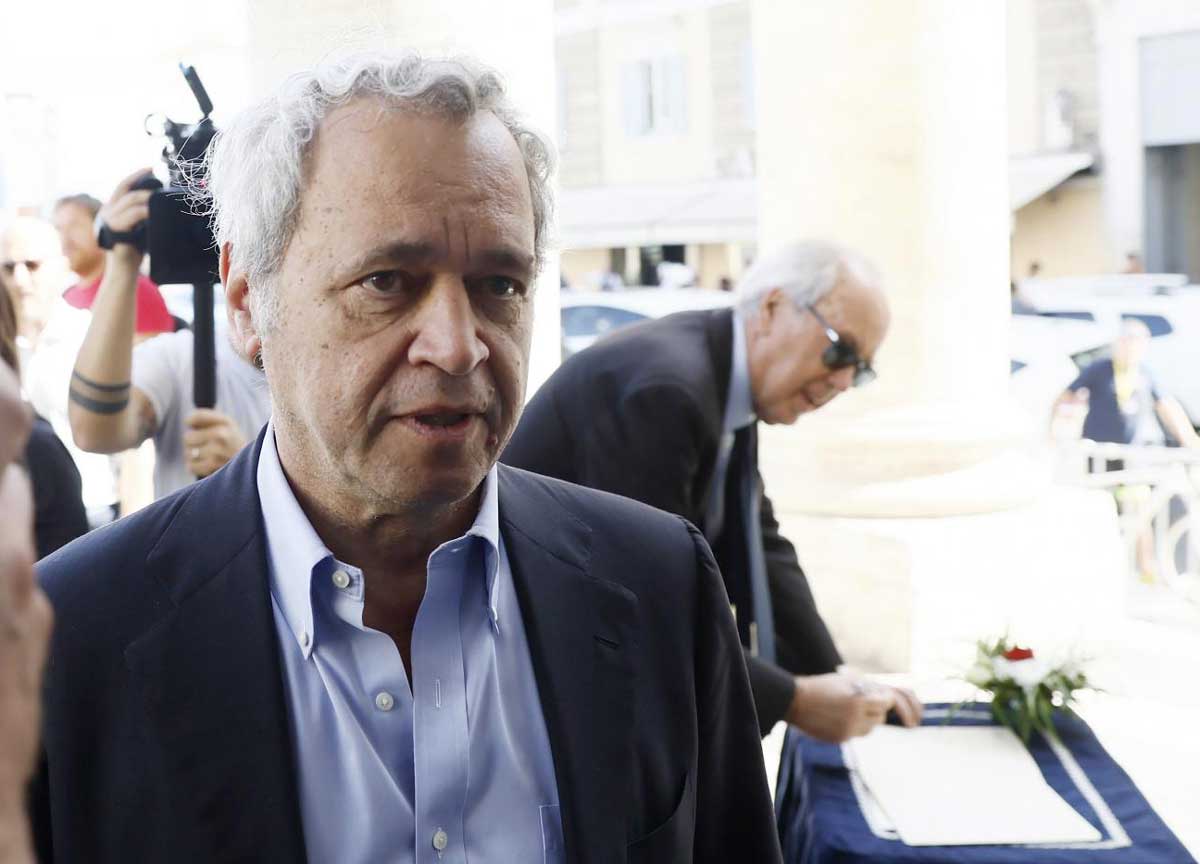 Funerali Andrea Purgatori, Enrico Mentana Funerali Andrea Purgatori, Enrico Mentana