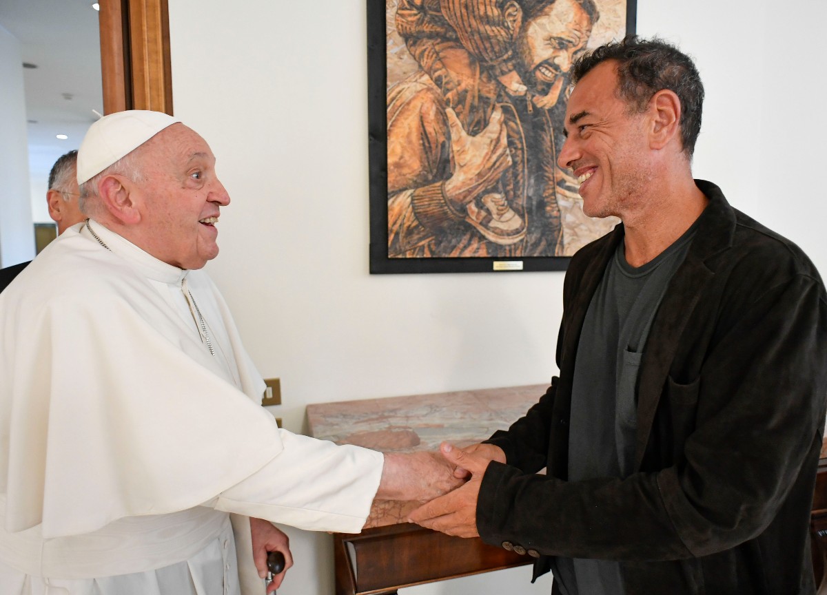 Matteo Garrone e Papa Francesco Matteo Garrone e Papa Francesco