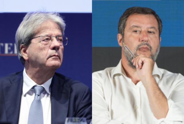Paolo Gentiloni Matteo Salvini Paolo Gentiloni Matteo Salvini