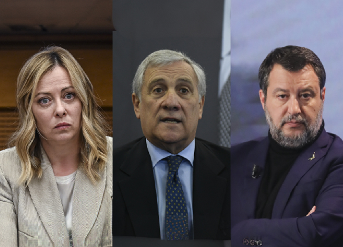 Giogia meloni, Antonio Tajani e Matteo Salvini