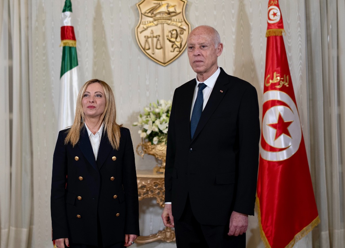 Giorgia Meloni e Kais Saied Giorgia Meloni e Kais Saied