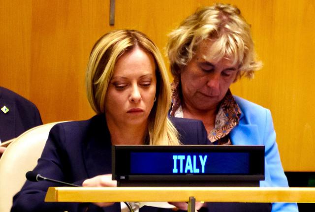 Giorgia Meloni all'Assemblea ONU Giorgia Meloni all'Assemblea ONU
