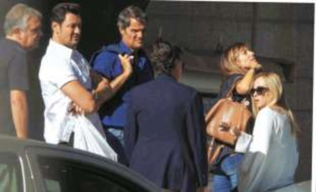 Giorgia Meloni con Andrea Giambruno e Marco Mezzaroma. foto Chi Giorgia Meloni con Andrea Giambruno e Marco Mezzaroma. foto Chi