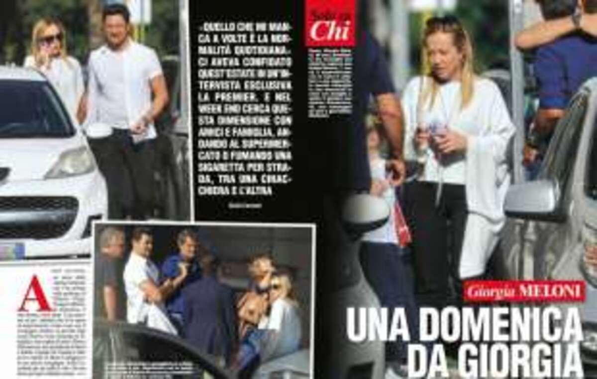 giorgia meloni domenica al supermercato con andrea giambruno e marco mezzaroma f 1894955 tn