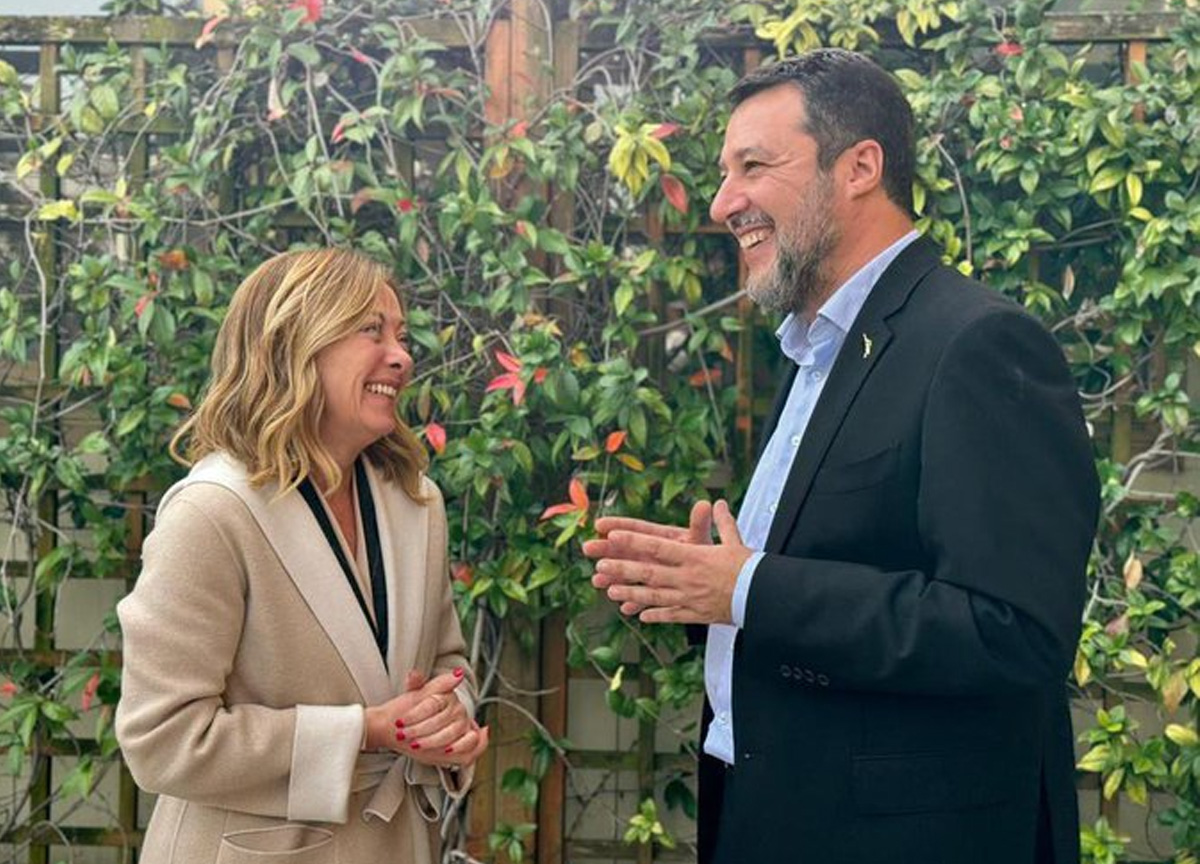Giorgia Meloni e Matteo Salvini
