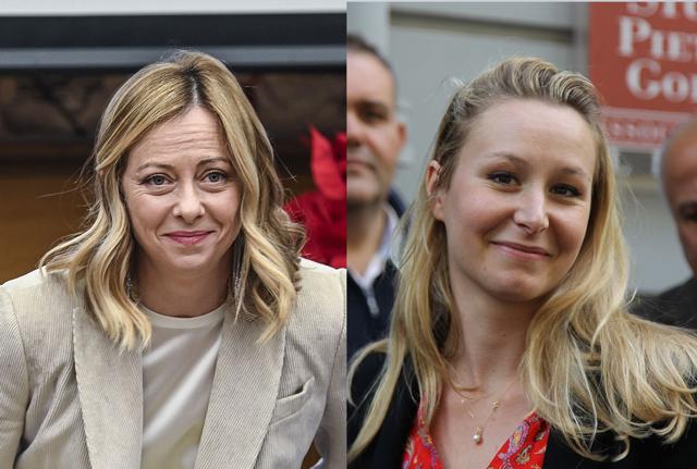 Giorgia Meloni e Marion Le Pen Giorgia Meloni e Marion Le Pen