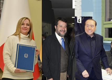 Giorgia Meloni, Matteo Salvini e Silvio Berlusconi