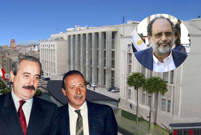 Giovanni Falcone e Paolo Borsellino, nel cerchio l'ex pm Ingroia Giovanni Falcone e Paolo Borsellino, nel cerchio l'ex pm Ingroia