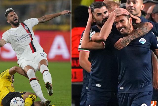 Il Milan spreca a Dortmund e torna a casa con un pareggio (foto Laresse) - La Lazio vince in rimonta sul campo del Celtic Glasgow foto Ipa) Il Milan spreca a Dortmund e torna a casa con un pareggio (foto Laresse) - La Lazio vince in rimonta sul campo del Celtic Glasgow foto Ipa)