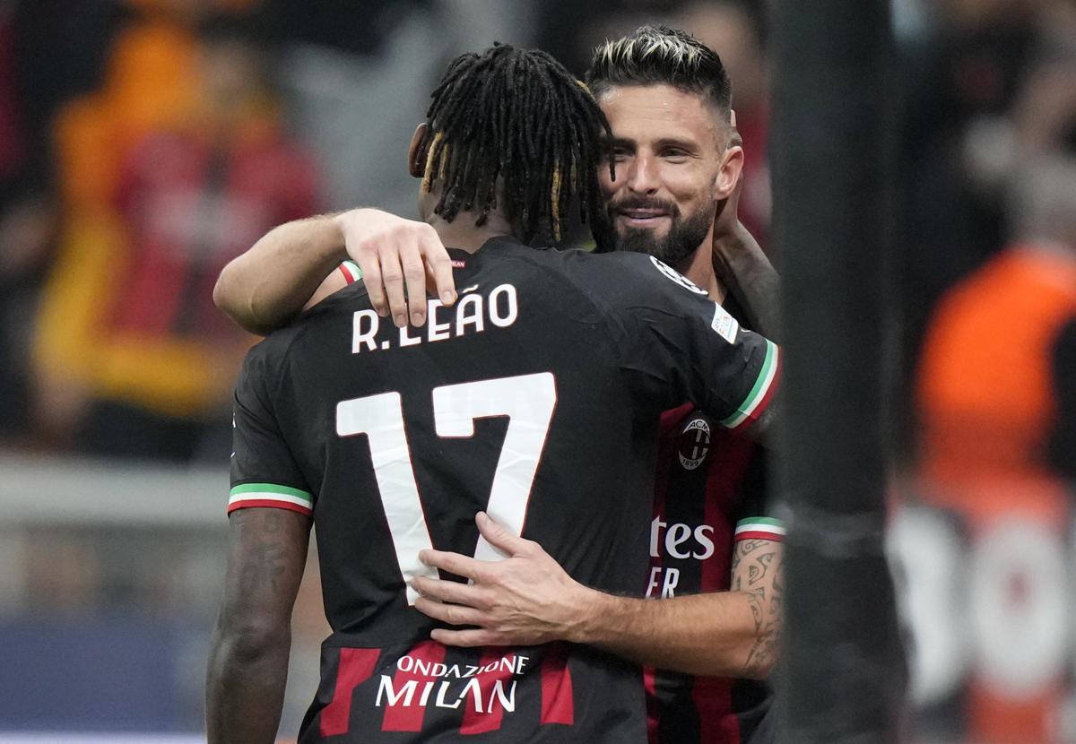Olivier Giroud - Rafael Leao (Lapresse) Olivier Giroud - Rafael Leao (Lapresse)