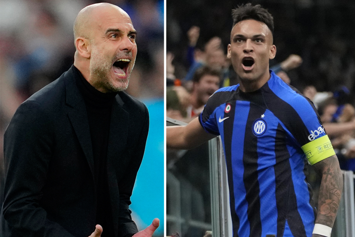 Guardiola e Lautaro Martinez... roard to Istanbul: il 10 giugno sarà Manchester City-Inter (foto Lapresse) Guardiola e Lautaro Martinez... roard to Istanbul: il 10 giugno sarà Manchester City-Inter (foto Lapresse)