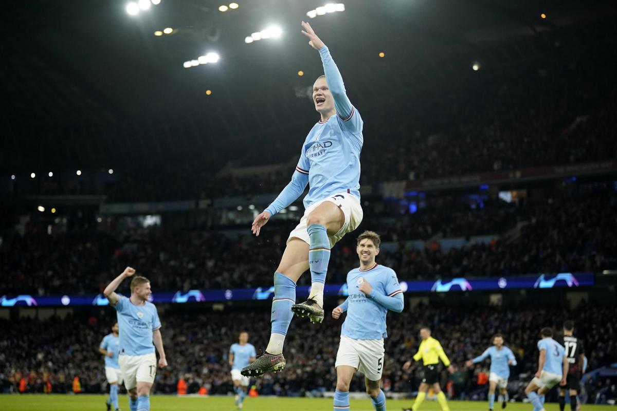 Haaland 5 gol Champions Manchester City Lipsia