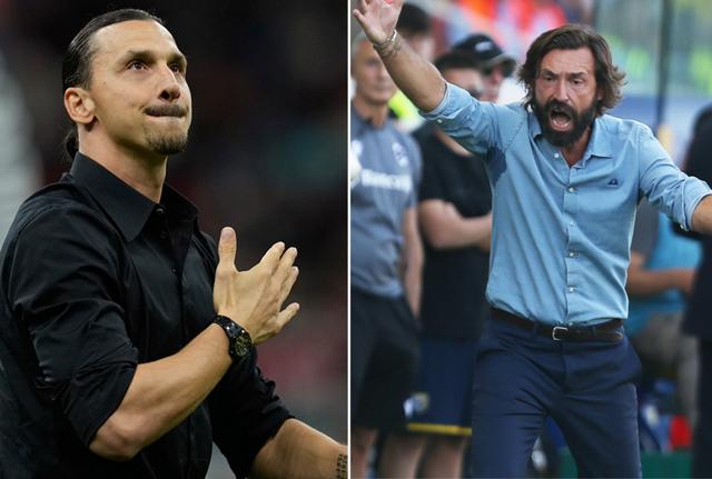 Ibrahimovic - Pirlo (foto Lapresse) Ibrahimovic - Pirlo (foto Lapresse)