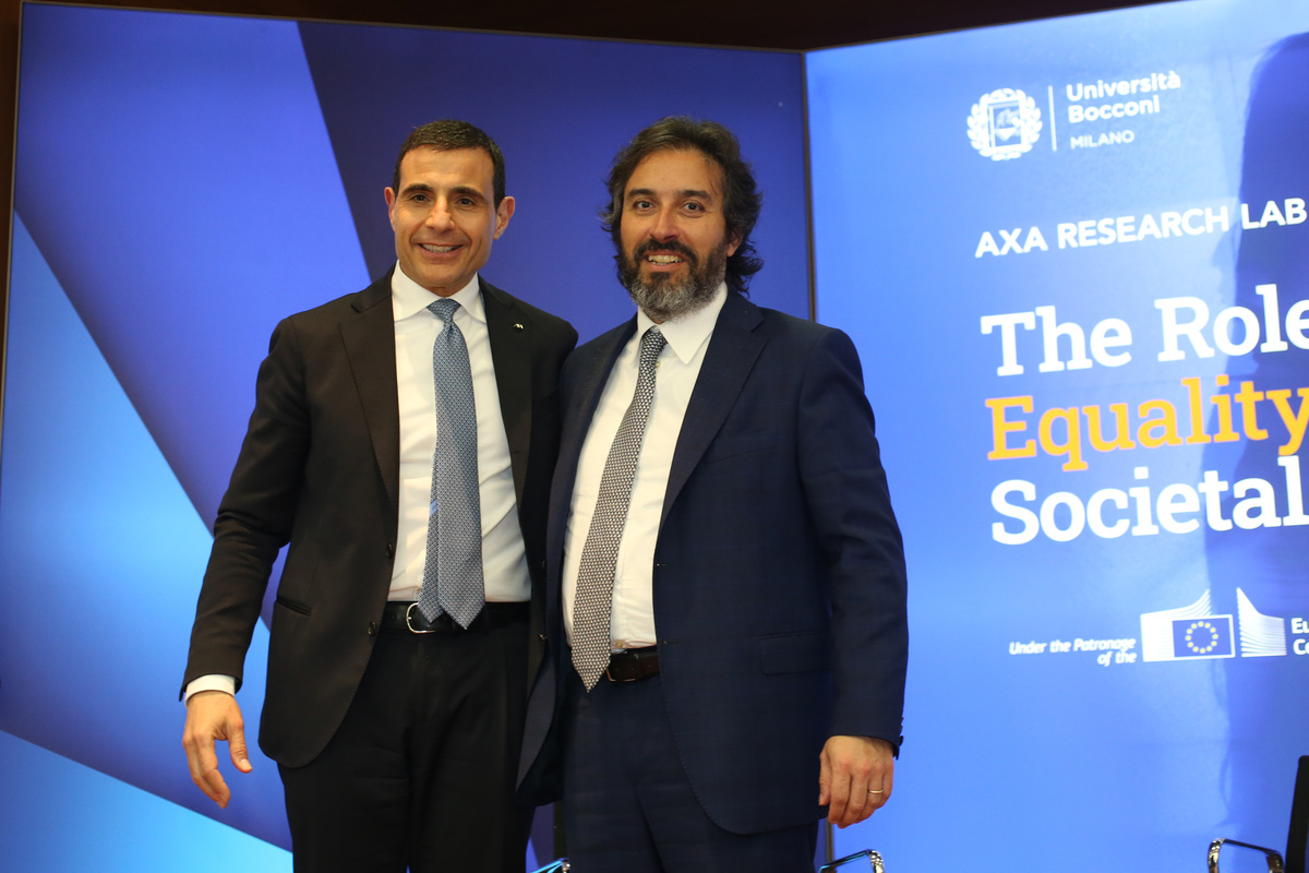 GIACOMO GIGANTIELLO CEO AXA ITALIA FRANCESCO BILLARI RETTORE DELLA BOCCONI GIACOMO GIGANTIELLO CEO AXA ITALIA FRANCESCO BILLARI RETTORE DELLA BOCCONI