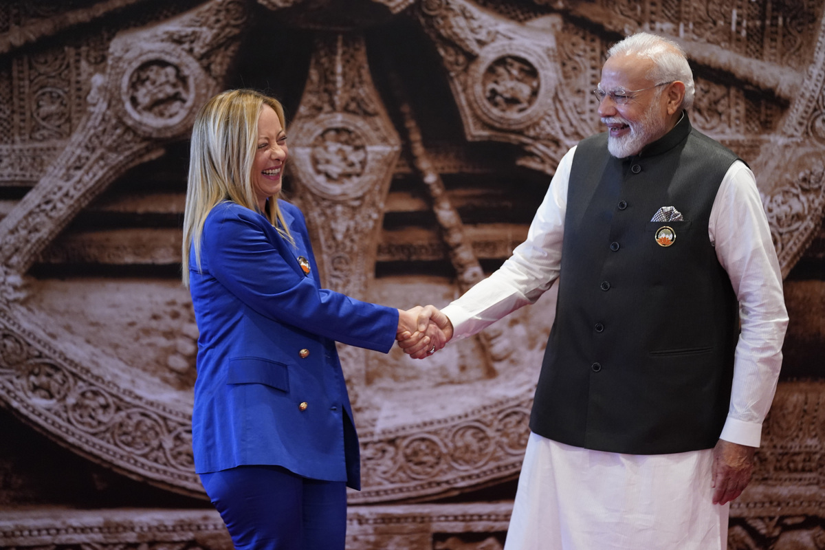Giorgia Meloni e il Primo Ministro indiano Narendra Modi Giorgia Meloni e il Primo Ministro indiano Narendra Modi