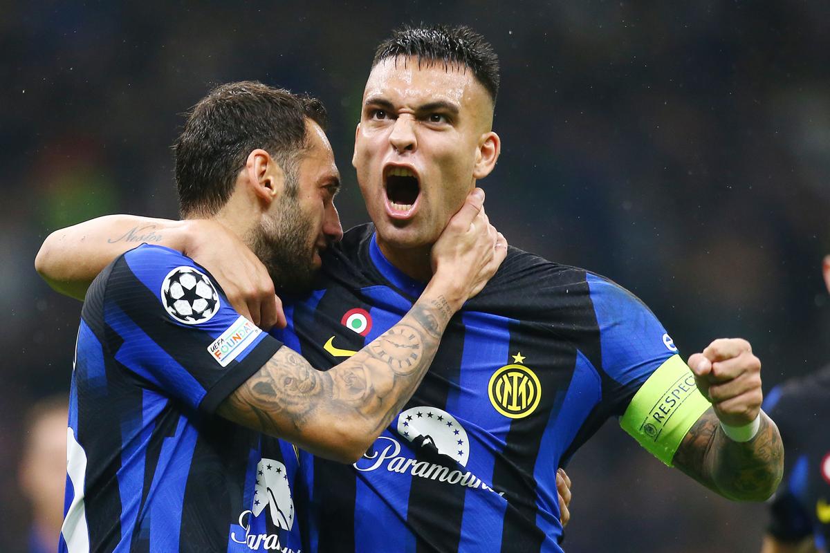Lautaro e Calhanoglu (foto Lapresse)