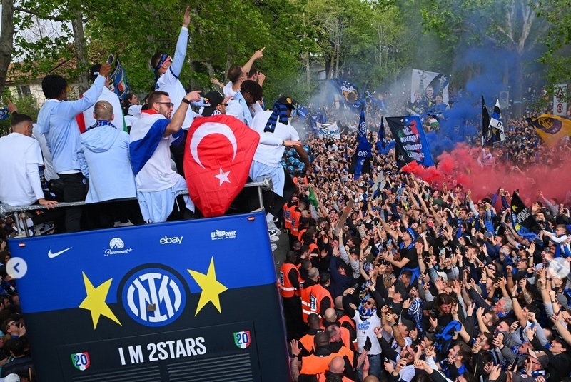 La festa scudetto dell'Inter La festa scudetto dell'Inter