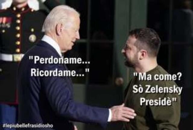 Joe Biden e Volodymyr Zelensky (Le frasi di Osho)