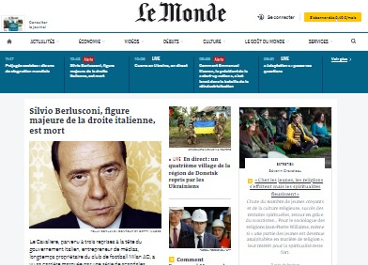 Berlusconi, apertura di Le Monde Berlusconi, apertura di Le Monde