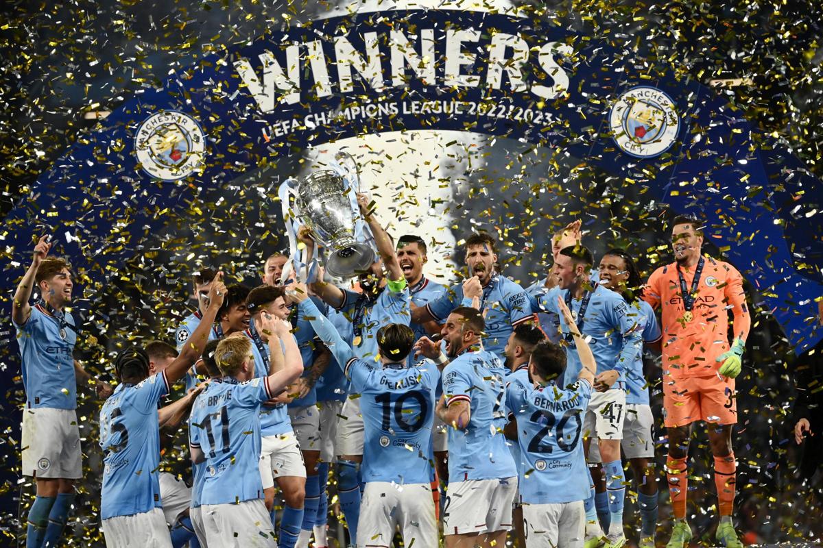 Champions Manchester City champions of Europe