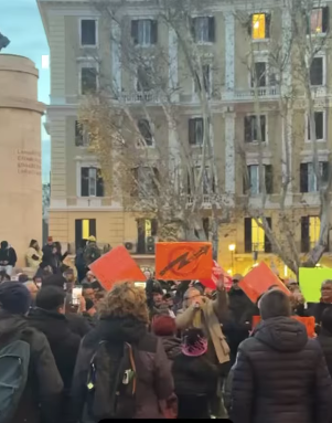 Manifestazione contro Ponte