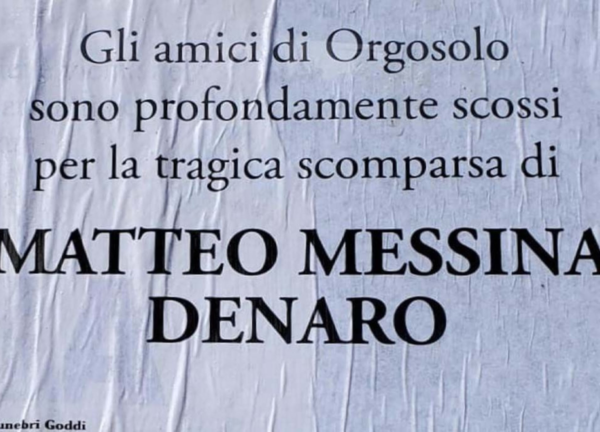 Manifesto funebre per Matteo Messina Denaro Manifesto funebre per Matteo Messina Denaro