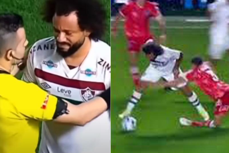 Marcelo rompe la gamba all’avversario e poi scoppia in lacrime Marcelo rompe la gamba all’avversario e poi scoppia in lacrime