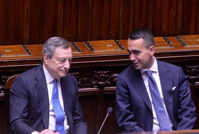 Mario Draghi e Luigi Di Majo Mario Draghi e Luigi Di Majo