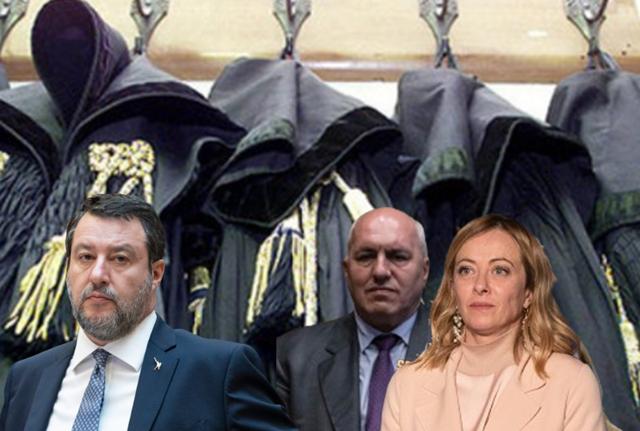Matteo Salvini, Guido Crosetto e Giorgia Meloni Matteo Salvini, Guido Crosetto e Giorgia Meloni