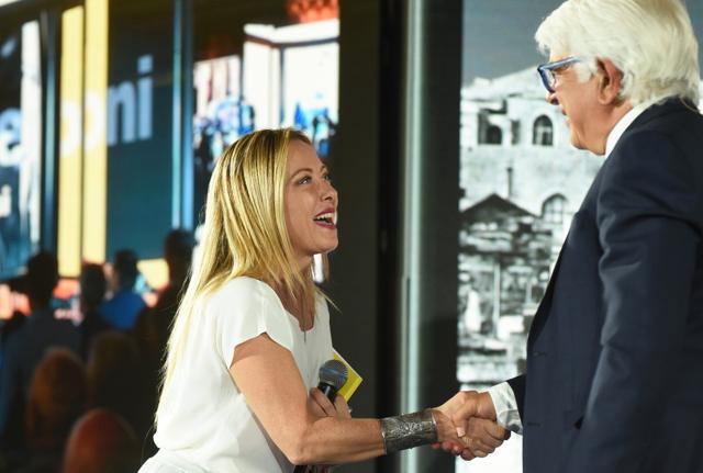 Giorgia Meloni e Angelo Maria Perrino Giorgia Meloni e Angelo Maria Perrino