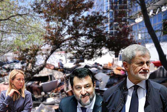 Giorgia Meloni, Matteo Salvini e Gianni Alemanno Giorgia Meloni, Matteo Salvini e Gianni Alemanno