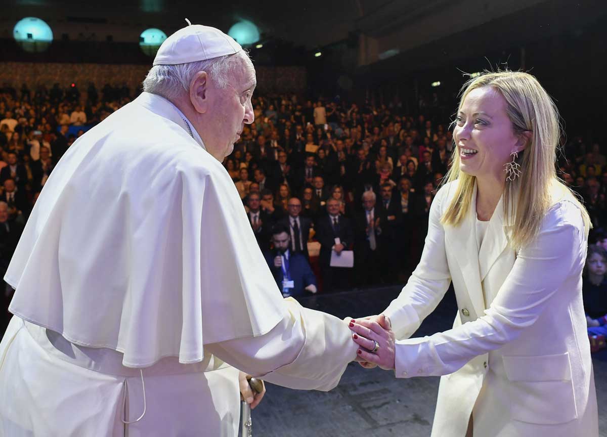 Giorgia Meloni e Papa Francesco
