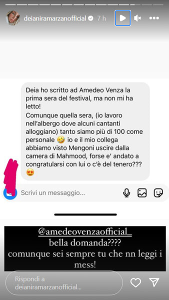 messaggio arrivato a Deianira Marzano