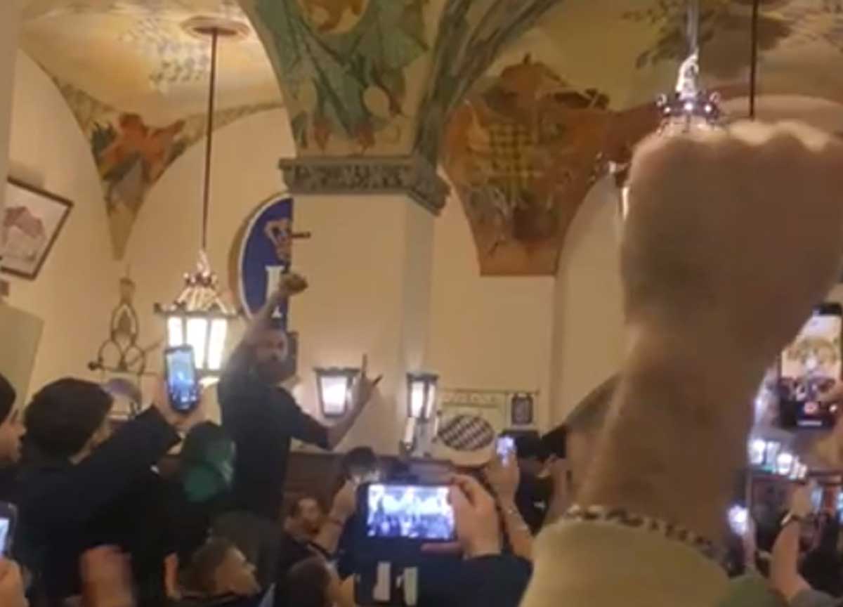 Tifosi laziali a Monaco di Baviera