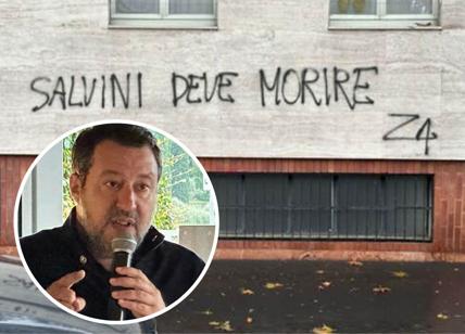 "Salvini deve morire": il murale comparso a Milano