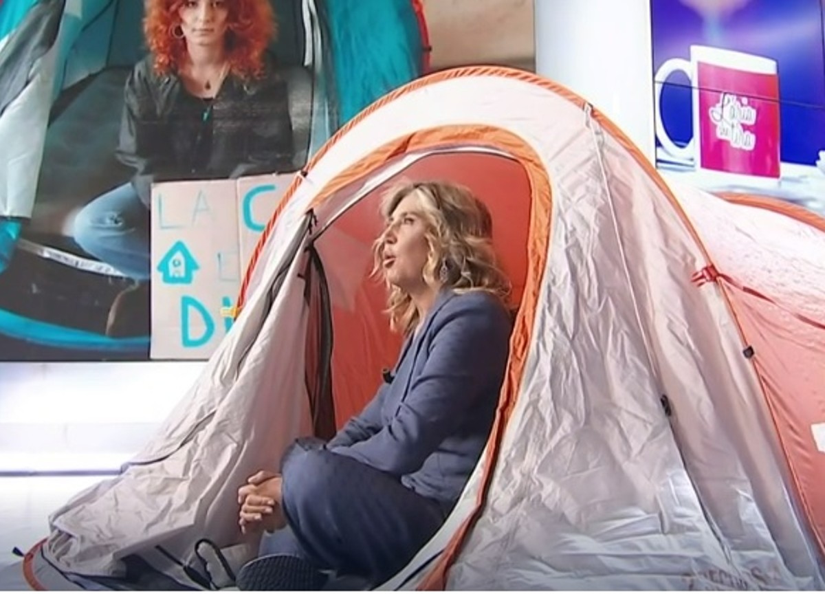 Myrta Merlino in tenda Myrta Merlino in tenda