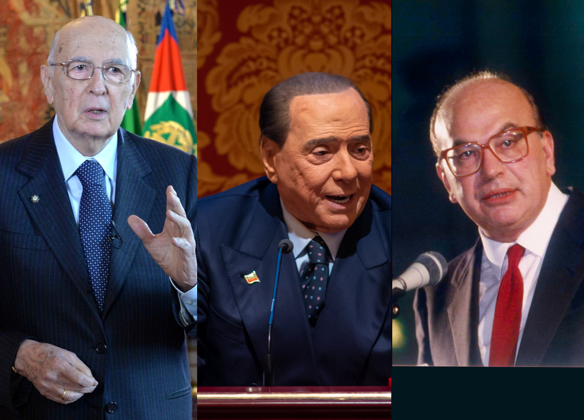 Giorgio Napolitano SIlvio Berlusconi Bettino Craxi Giorgio Napolitano SIlvio Berlusconi Bettino Craxi
