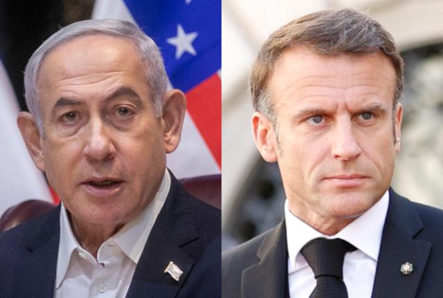 Benjamin Netanyahu Emmanuel Macron