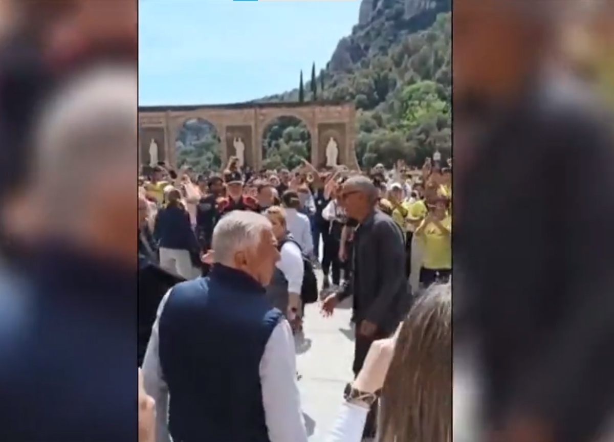 Obama a Montserrat (Barcellona)