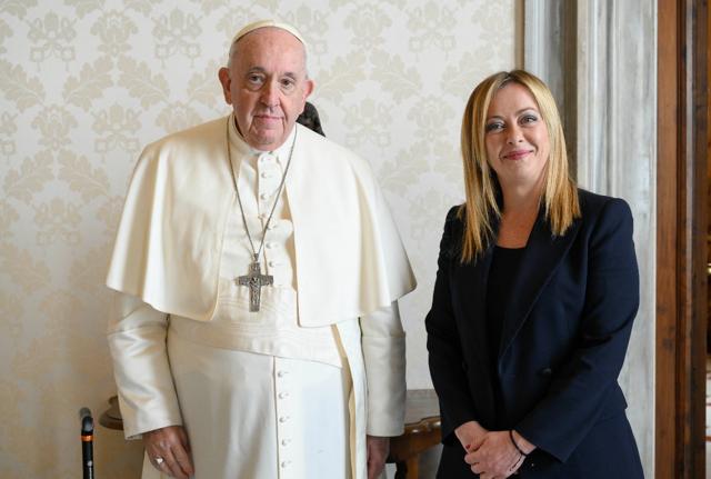 papa Francesco e Giorgia Meloni papa Francesco e Giorgia Meloni